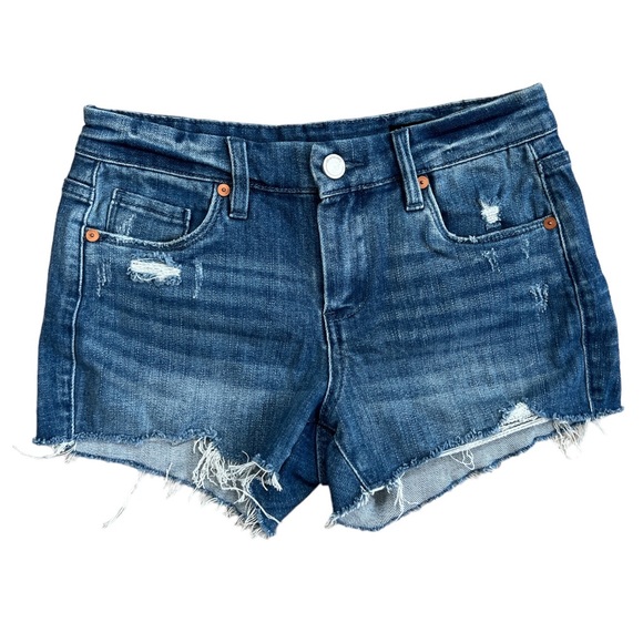 Blank NYC Pants - BlankNYC The Astor Cut Off Denim Shorts | Medium Wash Blue | 26